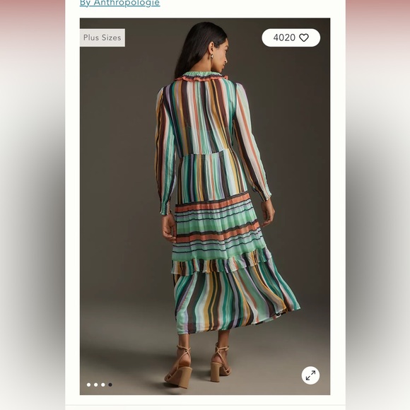 Anthropologie The Marais Printed Chiffon Maxi Dress - Picture 4 of 4